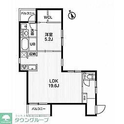 モアリッシェル代官山青葉台 1階1LDKの間取り