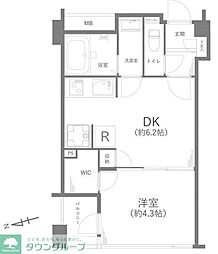 イトーピア白金ステーションプラザ 4階1LDKの間取り