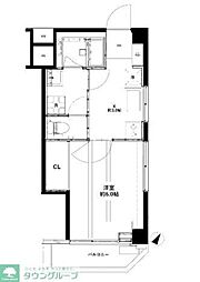 ラブリーコーポ三田 3階1Kの間取り