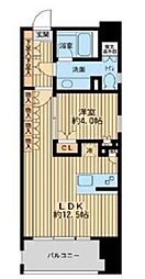 ニューシティアパートメンツ芝公園 2階1DKの間取り