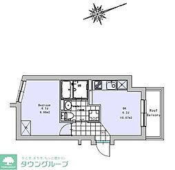 EXAM代々木八幡 5階1DKの間取り