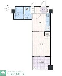 インペリアル広尾 4階1DKの間取り