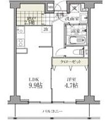 白金台マンション 4階1SLDKの間取り