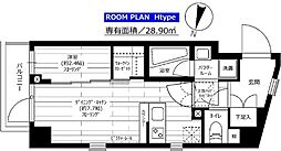 グランドコンシェルジュ三宿アジールコート 1階1DKの間取り