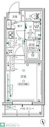 クレイシア都立大学クラッセ 1階1Kの間取り
