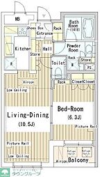 ＣＡＲＯ南青山 4階1LDKの間取り