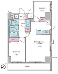 間取図画像 2LDK