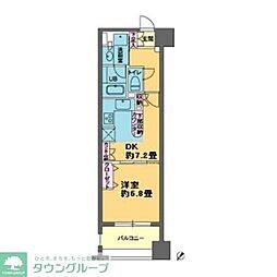 ParkCube日本橋水天宮 1DKの間取図画像