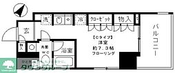カレドタワー ワンルームの間取図画像