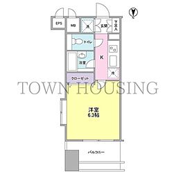 プロスペクトグラーサ広尾 1Kの間取図画像