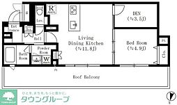 ASTILE池尻大橋 1LDKの間取図画像