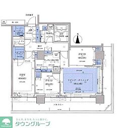 ブリリアタワー大崎 3LDKの間取図画像