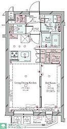 コンシェリア目黒本町 THE RESIDENCE 1LDKの間取図画像