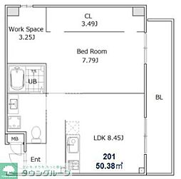 ORANGE 1LDKの間取図画像