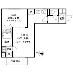 エムズハウス 1LDKの間取図画像