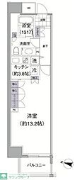 アビティ目黒 1Kの間取図画像