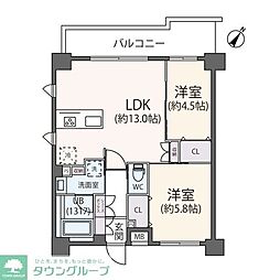 渋谷区代々木1丁目マンション 1Kの間取図画像