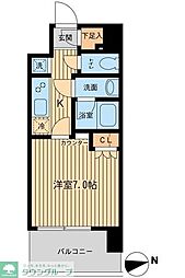 エルシア五反田 1Kの間取図画像