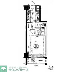 クレビスタ大森西 1Kの間取図画像