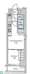 Brilliaist池尻大橋 1LDKの間取図画像