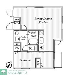 ASTILE三軒茶屋IV 1LDKの間取図画像