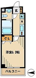 CITYSPIRE上池台 1Kの間取図画像