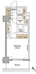 ザ・パークハビオ月島フロント 1Kの間取図画像