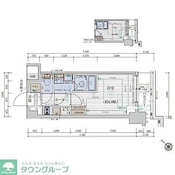 エステムプラザ品川西小山 1Kの間取図画像