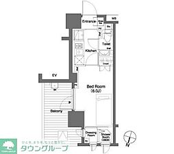 ParkCube笹塚 1Kの間取図画像