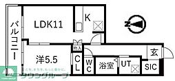 シティコート目黒3号棟 1LDKの間取図画像
