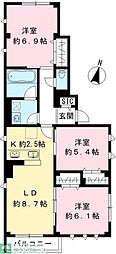 ココン ヴェルデ 3LDKの間取図画像