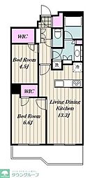 ラ・プラースウエスト 2LDKの間取図画像