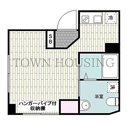 東急東横線 学芸大学駅 徒歩2分の賃貸マンション 1階ワンルームの間取り