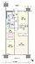 間取り：【間取図】2LDK＋納戸の使いやすい間取図。ウオークインクローゼットもあり収納力バッチリです。