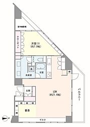 パーク・ハイム神楽坂 1LDKの間取図画像