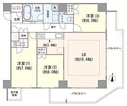 レグノ・グランデ一番町タワー 3LDKの間取図画像