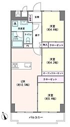 飯田橋第二パーク・ファミリア 3LDKの間取図画像
