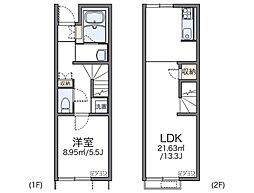 レオネクストレリーフ 1LDKの間取図画像
