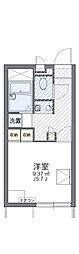 レオパレスバロン2 1Kの間取図画像