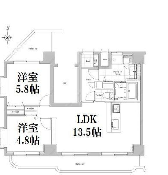 全居室に窓があり採光、採風に優れた住まいです。洋室2部屋が二面採光可能の為、陽当たり風通し良好です。