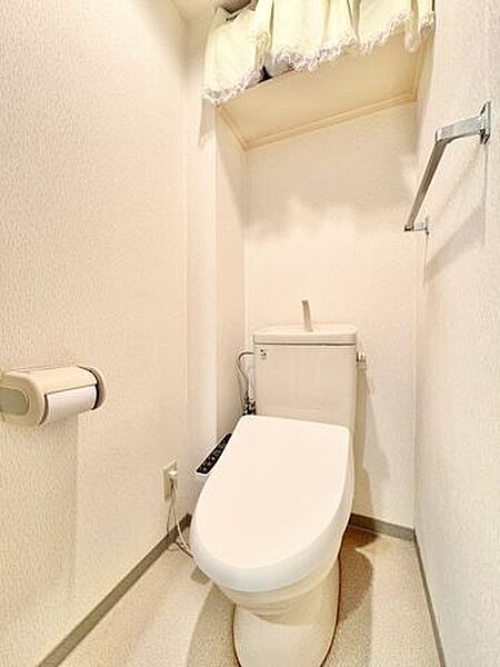 広くて深い手洗鉢付き、シンプルな機能のみを搭載したモデルです、収納も完備されており、トイレ関連のものはトイレ内に仕舞う、適材適所の収納がポイント。トイレットペーパーやその他の小物も隠すことができます。