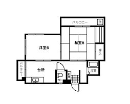 中俣ビル 1Kの間取図画像