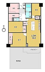 第二厚生町マンション 3SLDKの間取図画像