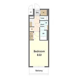 S-RESIDENCE堀田駅前futur 1Kの間取図画像