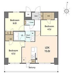 S-RESIDENCE高岳ardent 3LDKの間取図画像