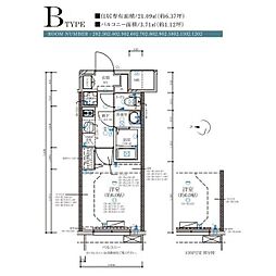 ディアレイシャス名古屋大須通 1Kの間取図画像