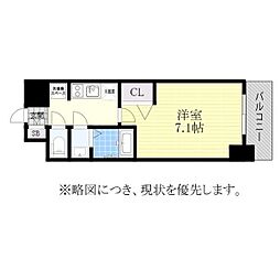 プレサンス久屋大通公園セラフィ 1Kの間取図画像