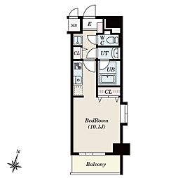 ノヴェル新栄 ワンルームの間取図画像