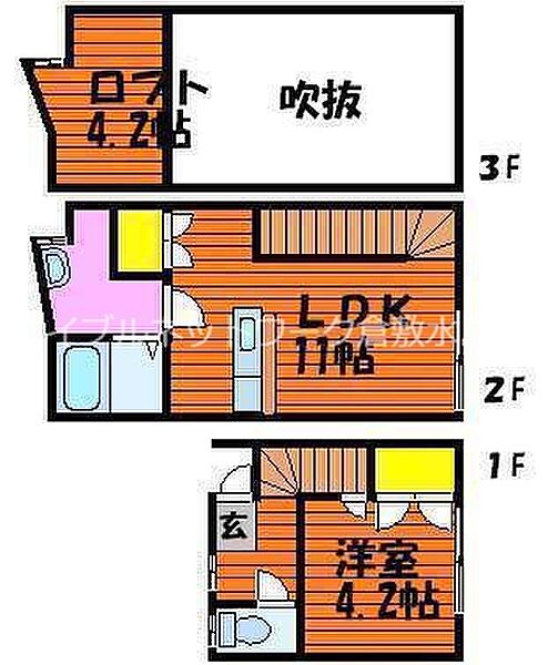 くすの木アパート ｜岡山県倉敷市羽島(賃貸テラスハウス1LDK・1階・47.80㎡)の写真 その2