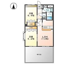 岡山県倉敷市西阿知町（賃貸アパート2LDK・1階・57.33㎡） その2